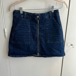 Madewell Denim Zip Mini Skirt